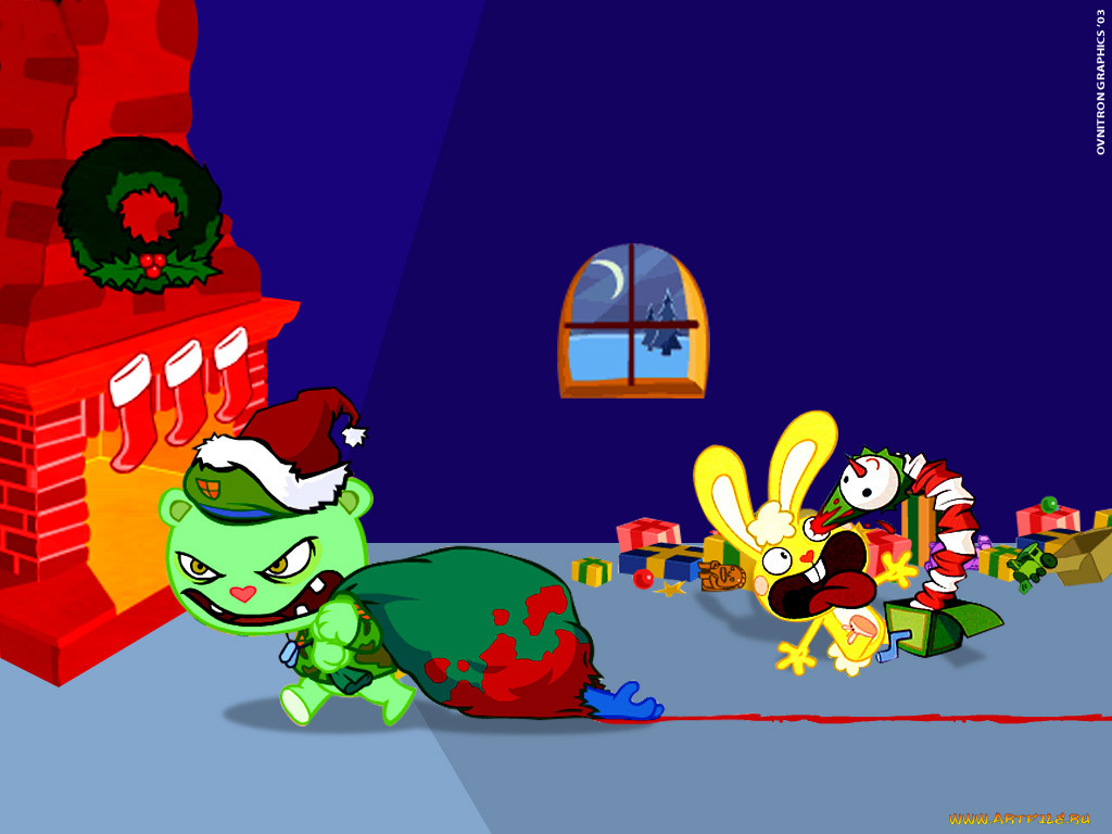 , happy, tree, friends